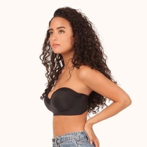 Lively No-Wire Strapless Bra in 34B Black